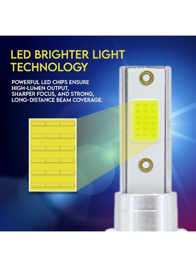 Pack of 2 C6 360° High Power LED Headlight Bulbs – H11 | 36W | Single Beam | 6000K Without Driver | 6-Month International Warranty - Image 2